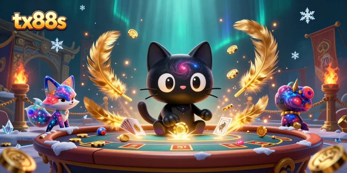 Experience thrilling gaming at tx88s with vibrant characters and casino elements.