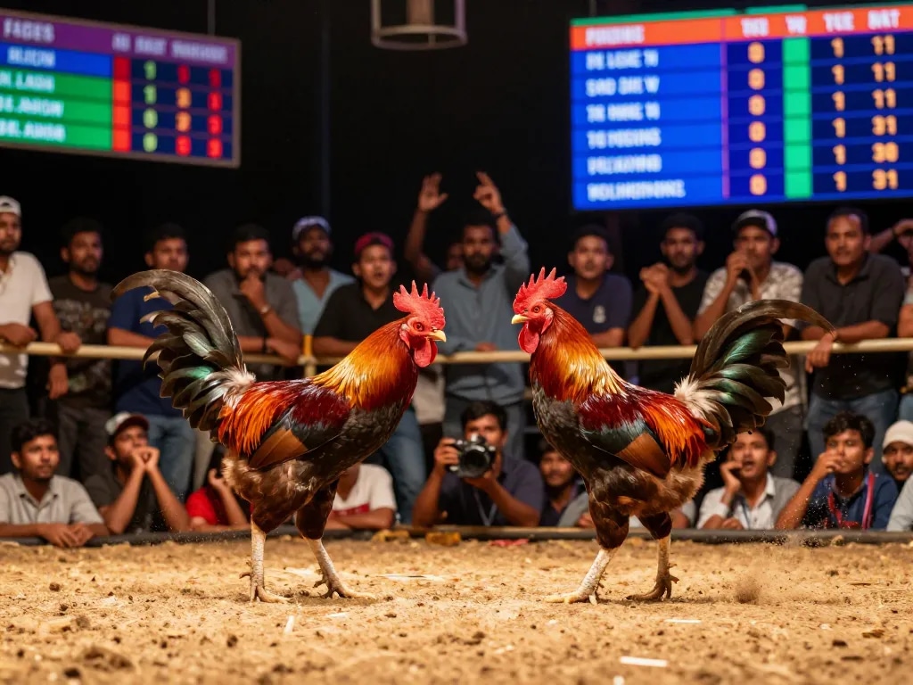 Watch thrilling Đá gà Fabet action as intense roosters battle in a live arena atmosphere.