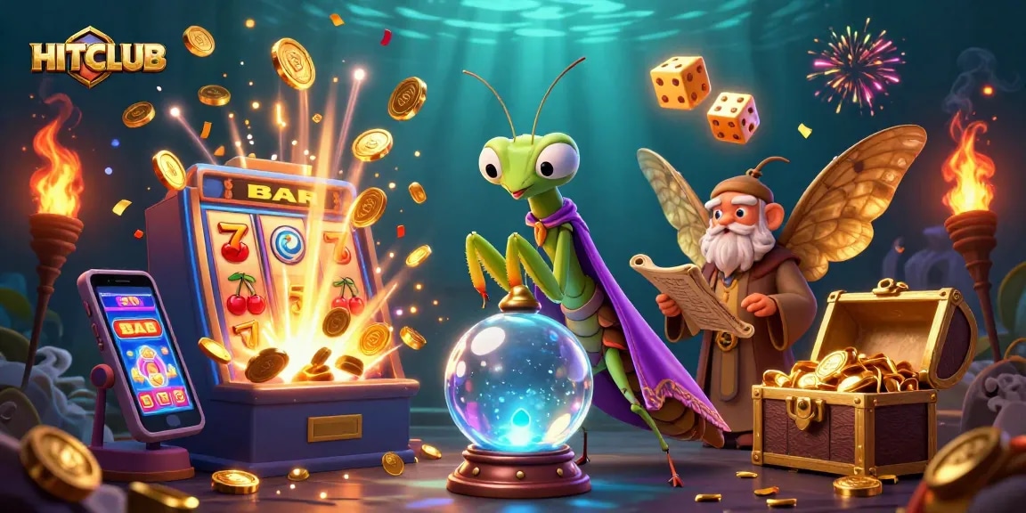 Experience HITCLUB's thrilling action with a vibrant 3D casino scene featuring dynamic gaming elements.