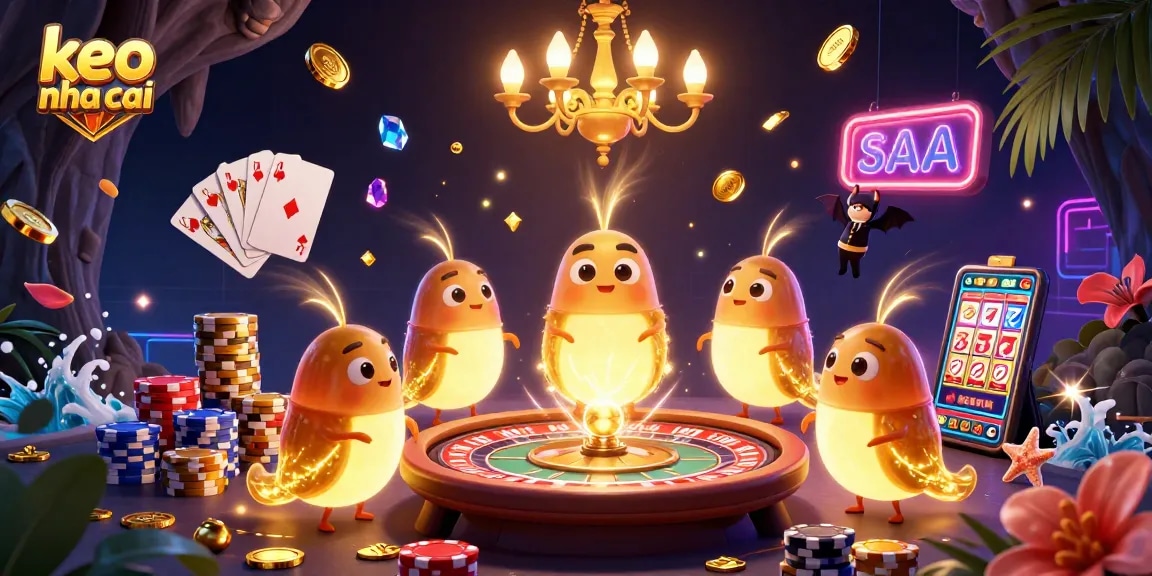 Experience thrilling bets with keo nha cai as glowworms energize a vibrant casino scene.