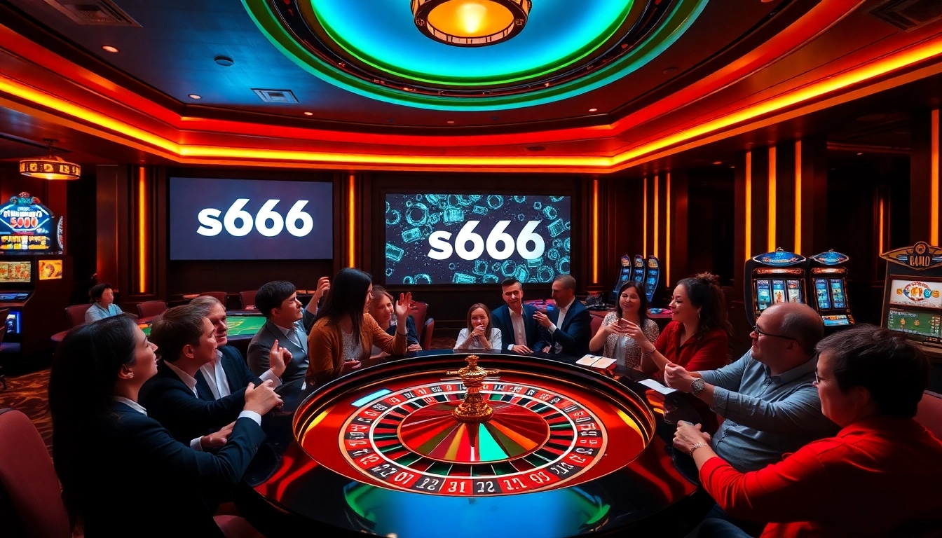 Experience the thrill of s666 gaming with vibrant casino scenes and exciting gameplay.