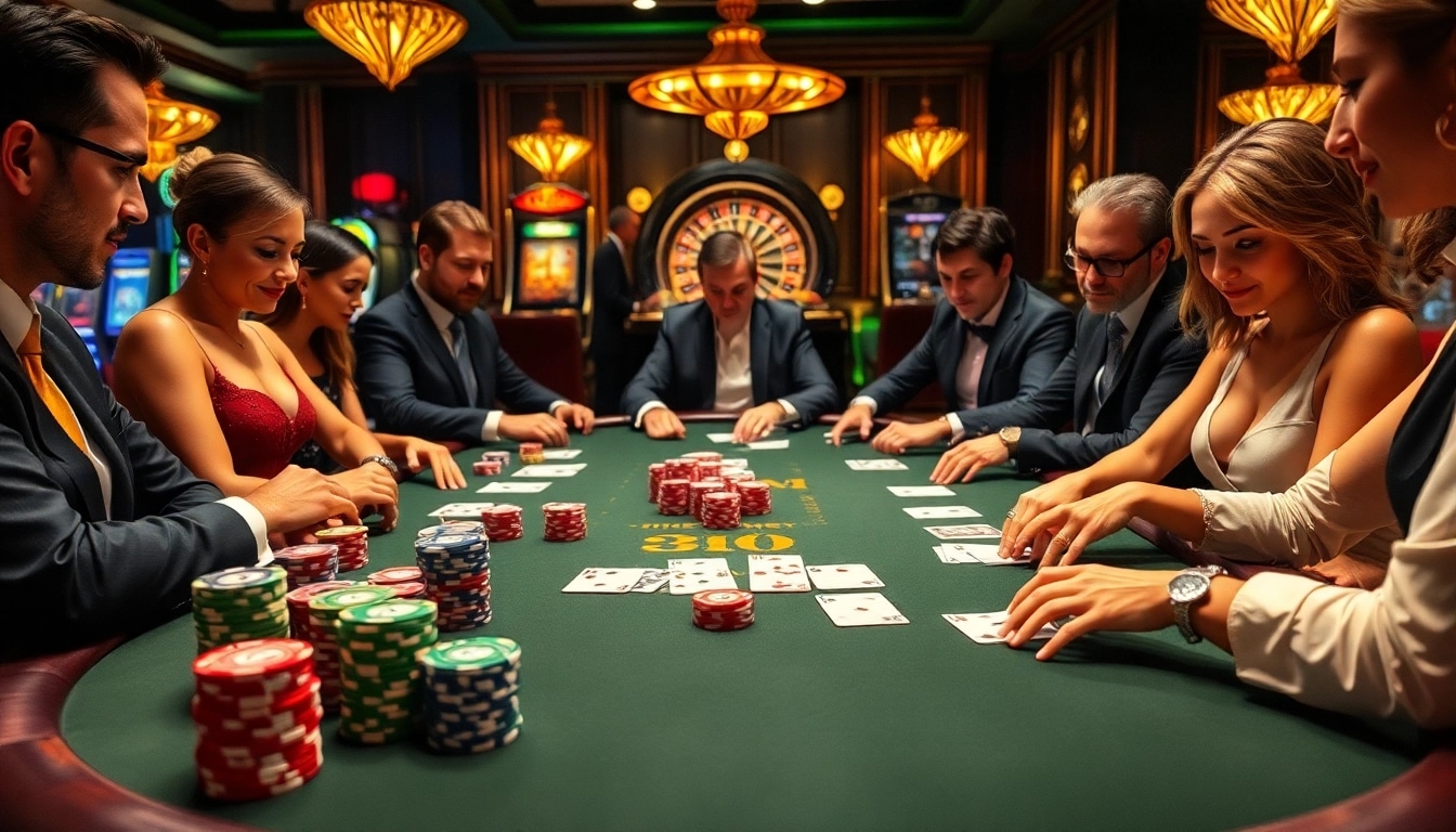 Exciting poker game at https://five88sss.com/ featuring luxury casino elements.