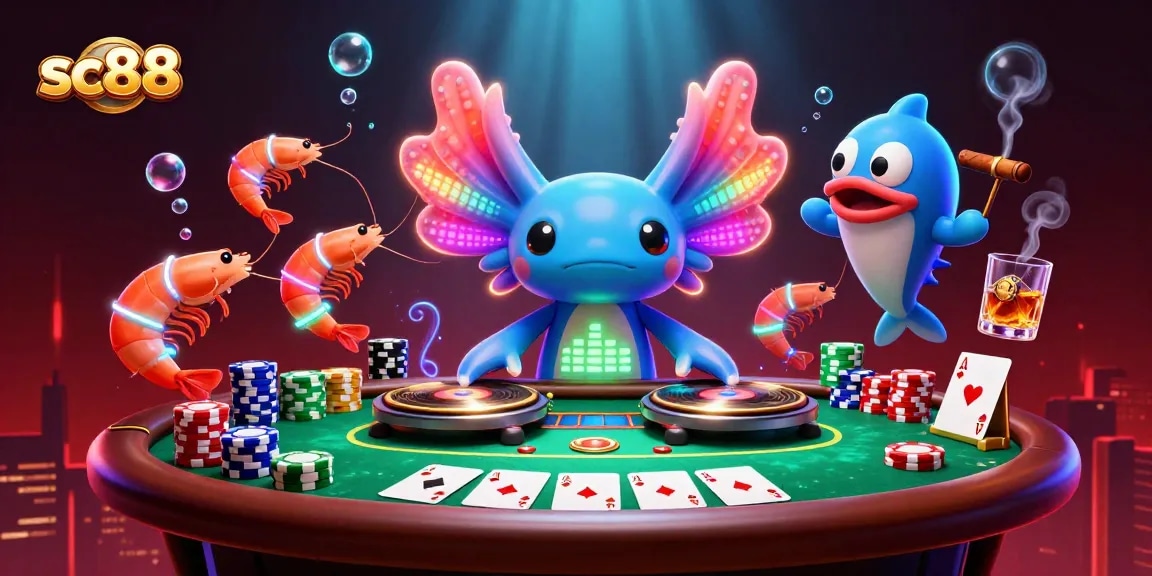 Experience the excitement of sc88 with vibing characters in a vibrant casino scene.