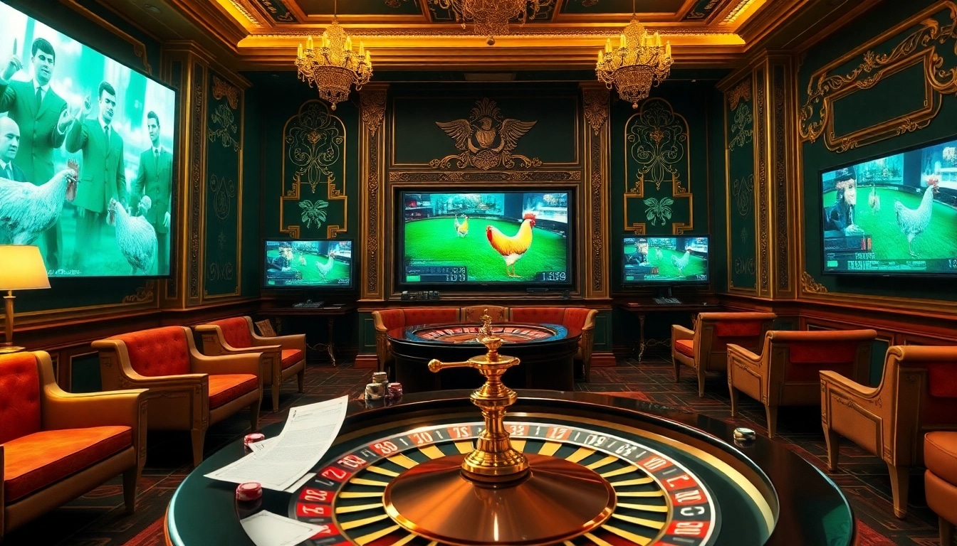 xem đá gà trực tiếp thomo live betting scene with online cockfighting broadcasts and casino elements