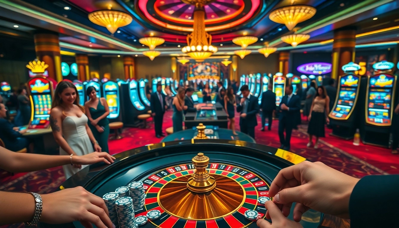 Experience the thrilling atmosphere of gambling with vipwin at an upscale casino.