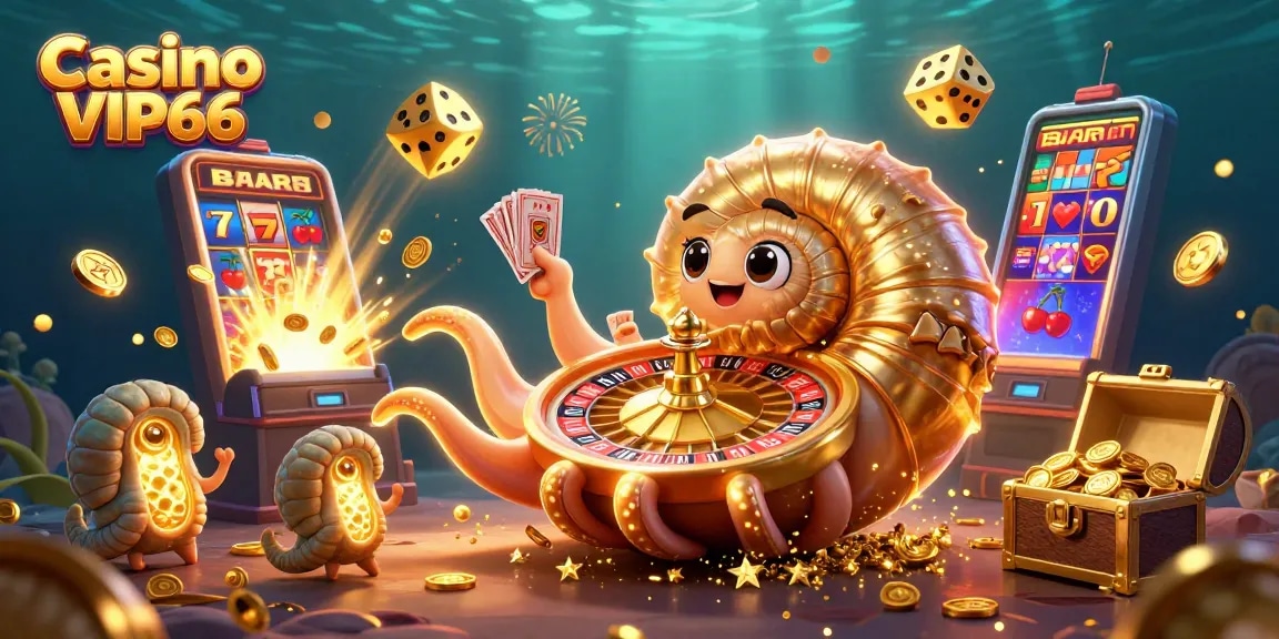 Engage in thrilling gameplay at Casino VIP66 with a vibrant 3D illustration showcasing electrifying casino elements.