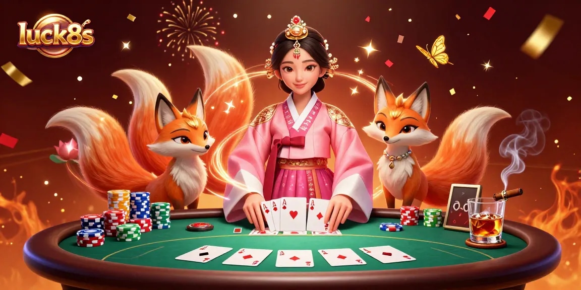 Engage with the luck8s experience featuring an elegant gaming scene with poker elements and charm.