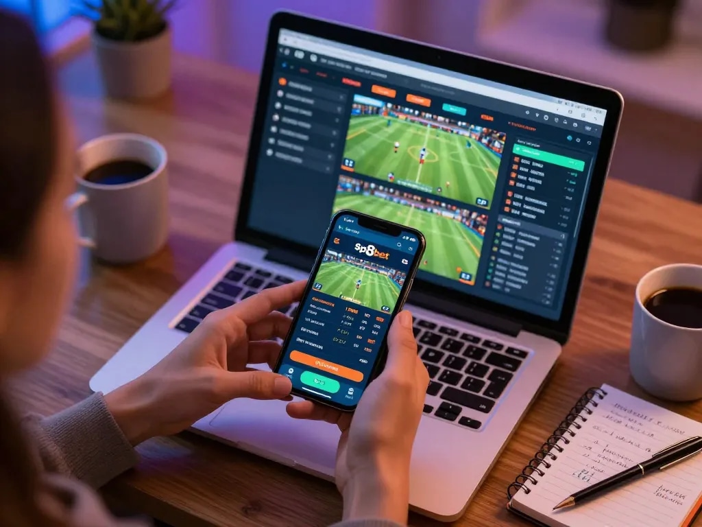 Engaging sp8bet online betting experience with interactive smartphone interface and personalized strategies.
