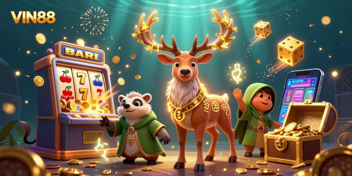 Spin the massive slot machine and unlock the magic of VIN88 with dynamic gameplay!