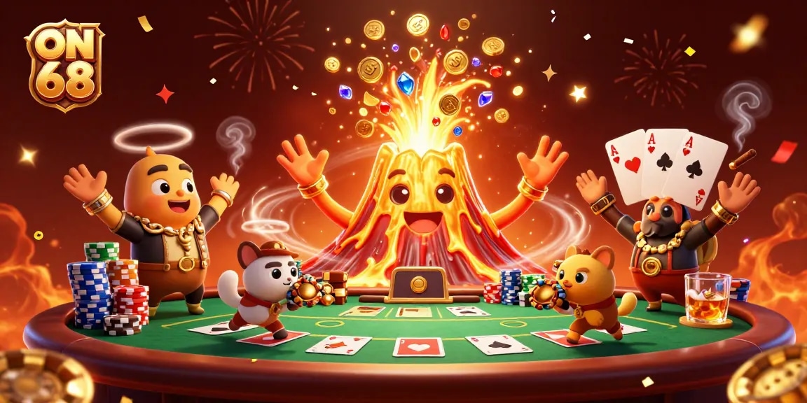 Experience ON 68 with thrilling gameplay and treasure-filled adventures in this vibrant casino scene.