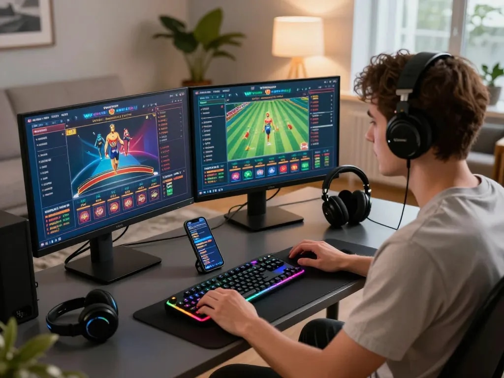 Engaging online gambling scene featuring TOP88 with live casino games and vibrant atmosphere.