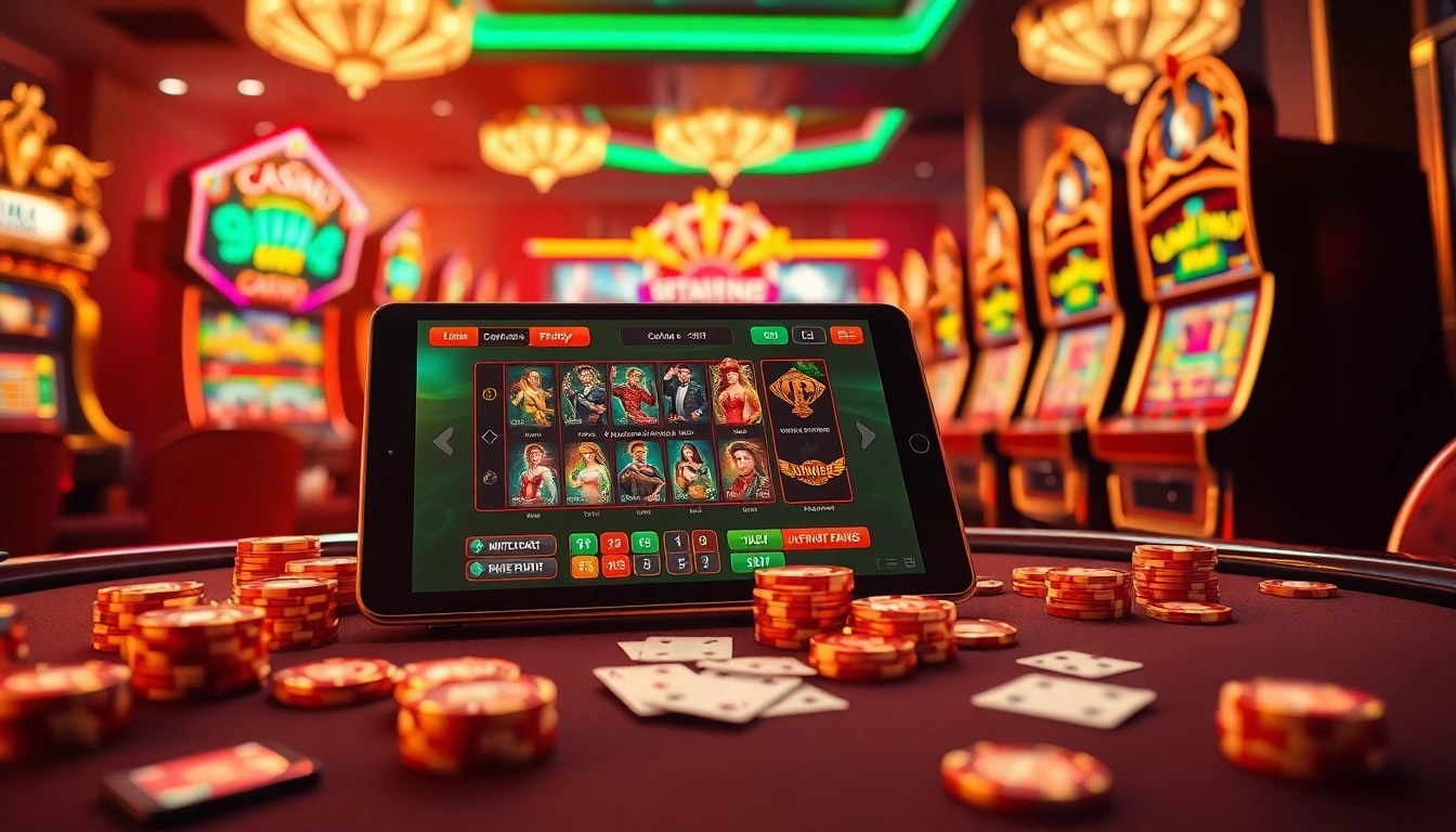 Experience the excitement of gambling with the 918kaya APK in a luxurious casino setting.