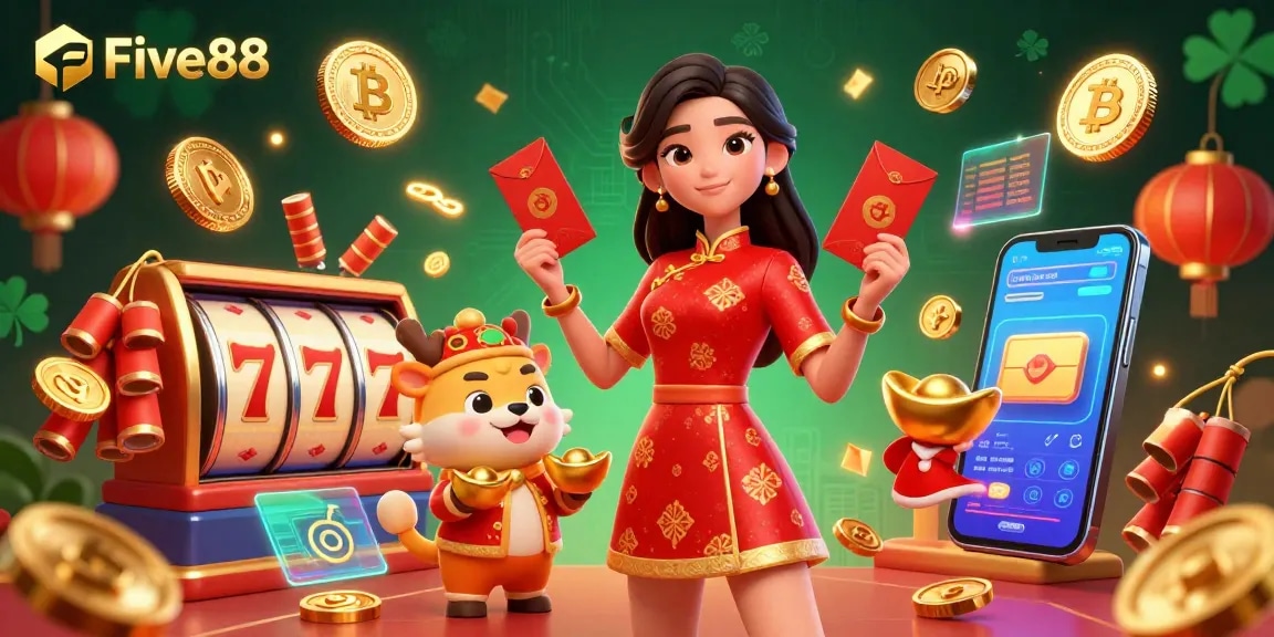Experience thrilling gameplay at Five88 with stunning visuals of a festive casino atmosphere.
