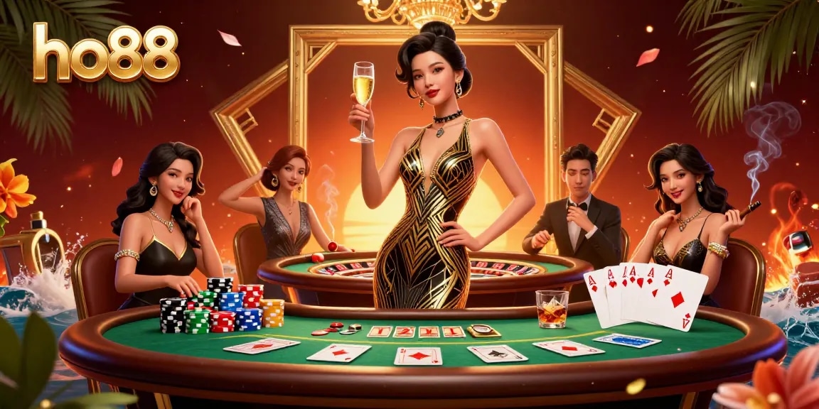 Experience thrilling gaming at ho88, where elegance meets excitement in a vibrant casino scene.