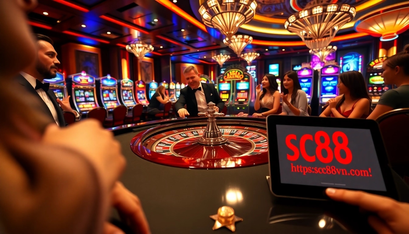 Spin the roulette at https://sc88vn.com/ with vibrant colors and an exciting casino atmosphere.
