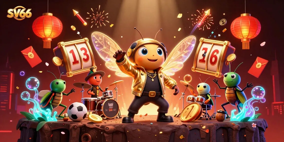 Engage with SV66's vibrant online casino world featuring dynamic rock star characters and exciting gaming elements.
