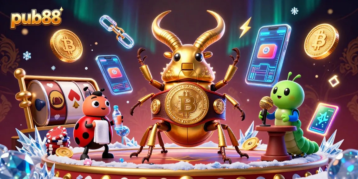 Experience thrilling casino action with pub88 and vibrant gaming elements in a dynamic illustration.