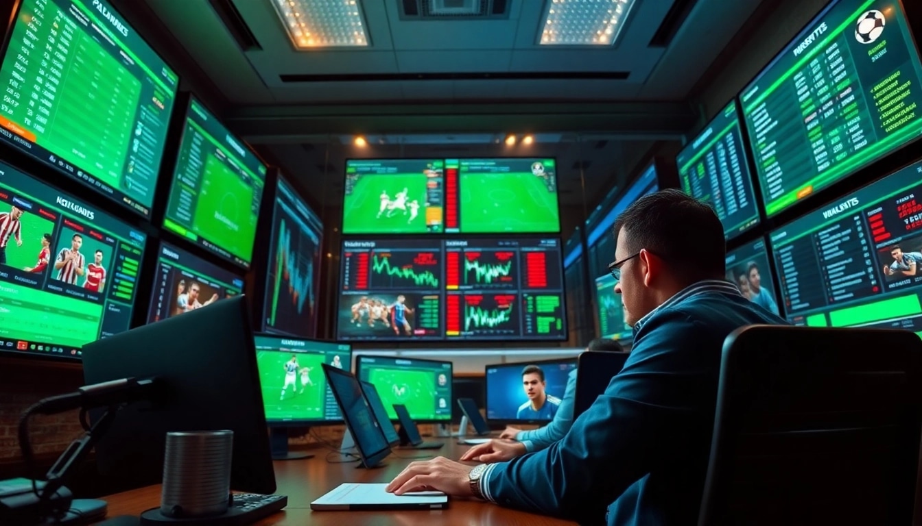 Dynamic sports betting scene with keonhacai betting odds and analysis, showcasing excitement and expertise.