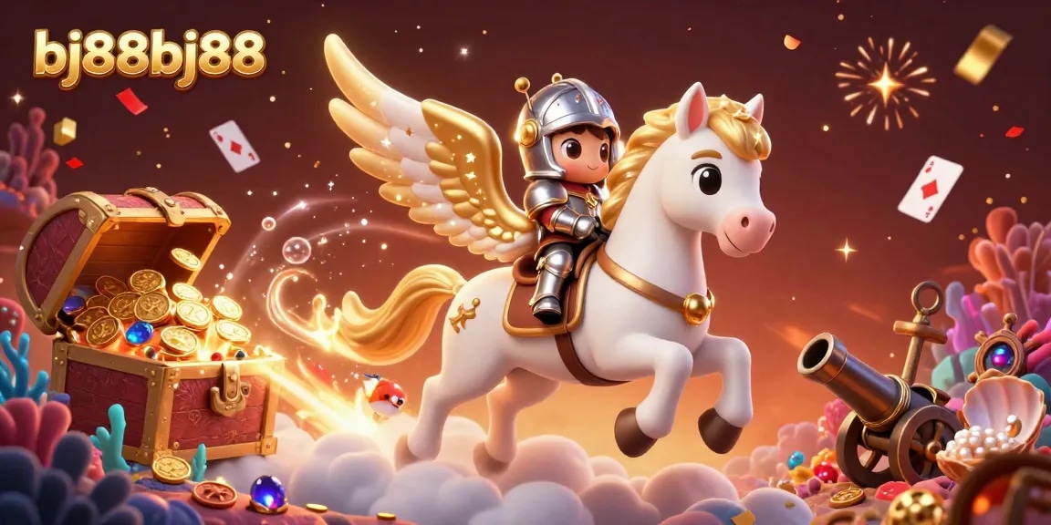 Experience thrilling casino adventures with bj88bj88 in this vibrant 3D illustration featuring colorful game elements.