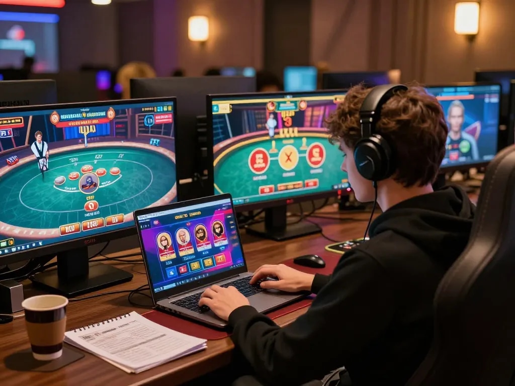 Engaged player at nhà cái 79club focusing on multi-game online experience for strategic betting.