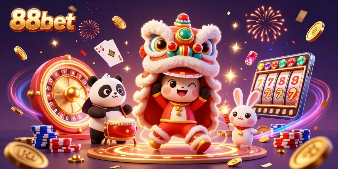 Play thrilling games at 88bet and experience a vibrant casino ambiance with dazzling effects.
