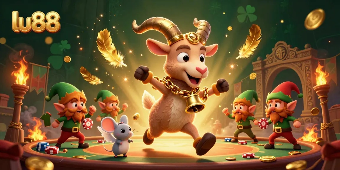 Engage in thrilling gameplay at lu88, where festive characters add excitement to the casino.