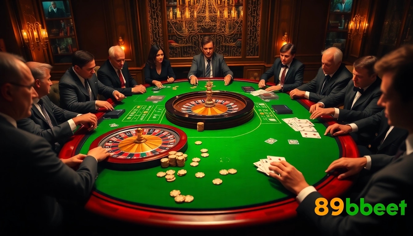 Experience the thrill at https://89bet.green/ with players immersed in a high-stakes casino atmosphere.