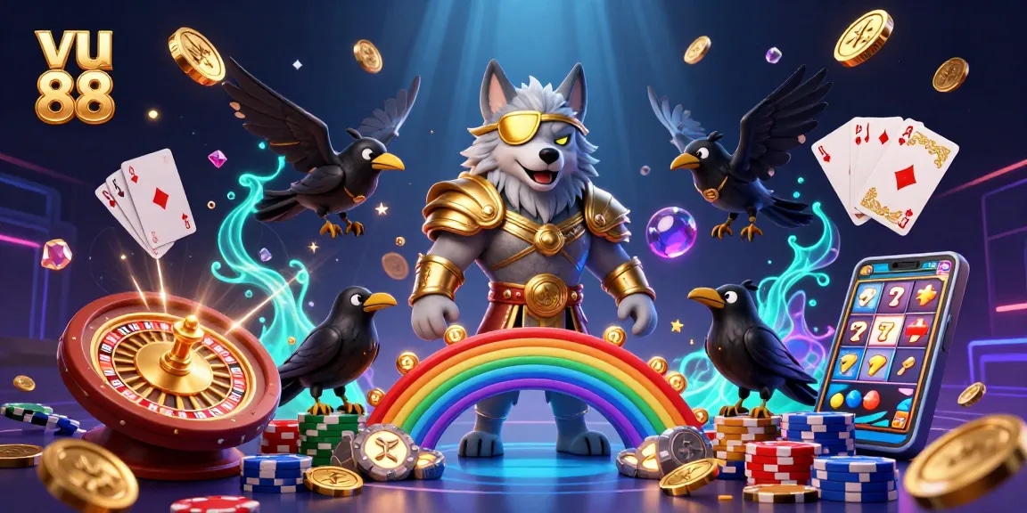 Experience thrilling gameplay at vu 88 with vibrant casino elements and Norse mythology characters.