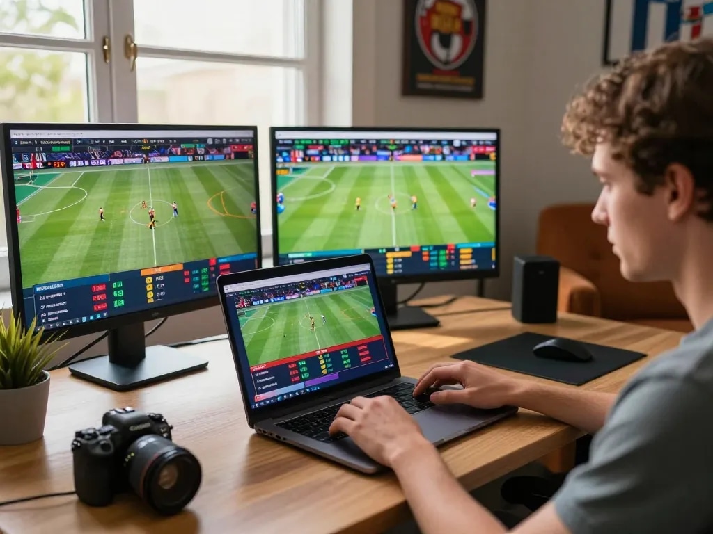 Link mới Lucky88 showcased in a vibrant online sports betting setting with live action and engaging atmosphere
