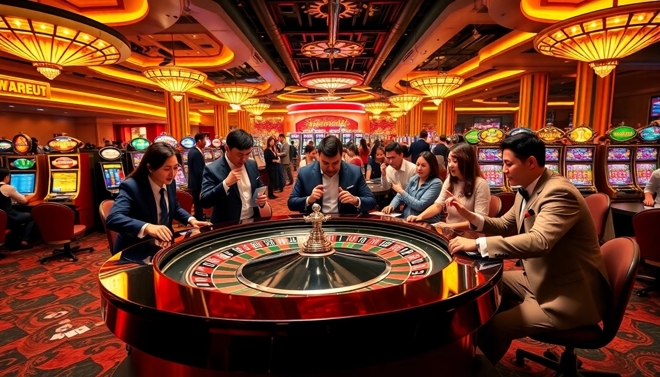 Experience the thrill of gambling at VB88 with the latest Link vào vb88 showcasing vibrant casino atmosphere.