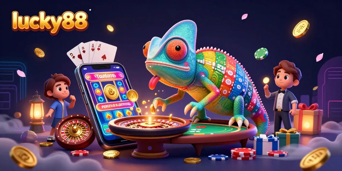 Engage in winning strategies at lucky88 while the vibrant chameleon casino owner oversees exciting games and rewards.