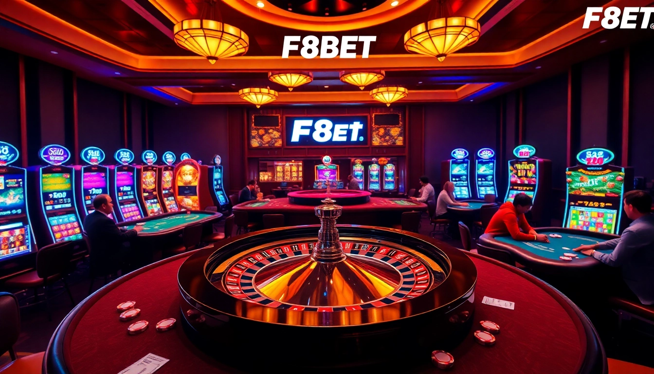Experience thrilling gameplay at F8BET casino with exciting roulette and poker action.