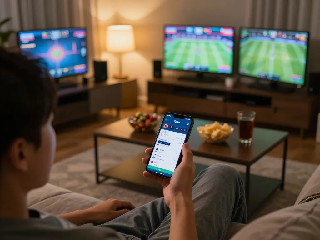 Xoilac sports betting environment showing user actively placing bets on mobile device.