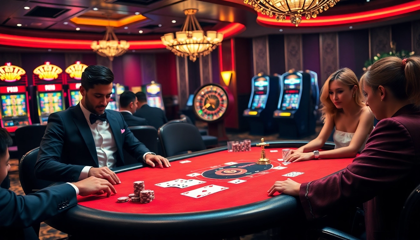 Experience the thrill of poker and casino excitement with Link vào xibet, showcasing lavish gaming elements.