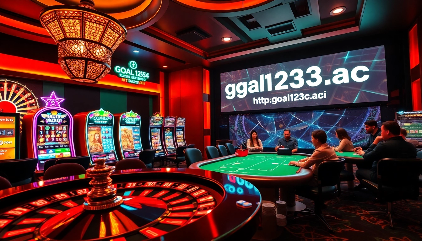 Engage with vibrant slots and a roulette wheel at https://goal123.ac/, experiencing thrilling online gambling.