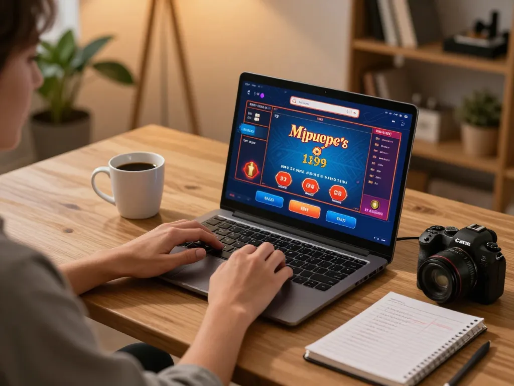 Playing thabet online poker game on a laptop with betting strategies visible