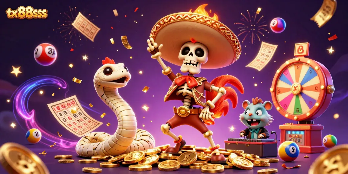 Experience winning thrills at tx88sss with dynamic casino visuals featuring vibrant characters and elements.