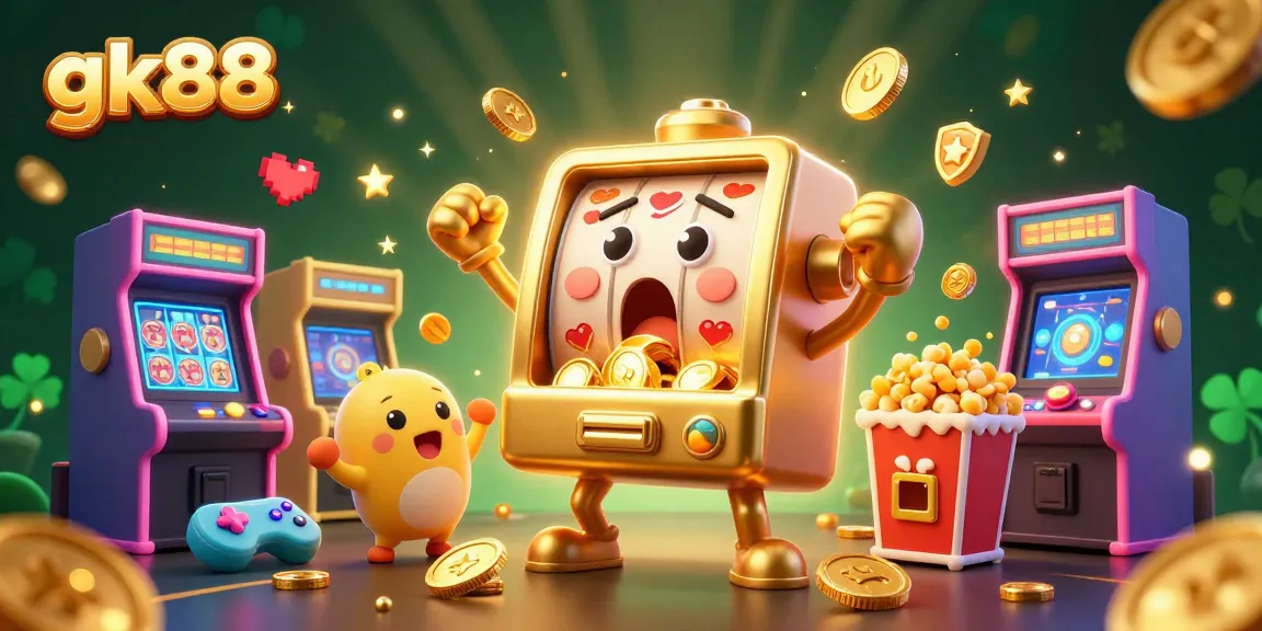 Experience the excitement at gk88 with lively slot machines celebrating big wins in a vibrant casino setting.