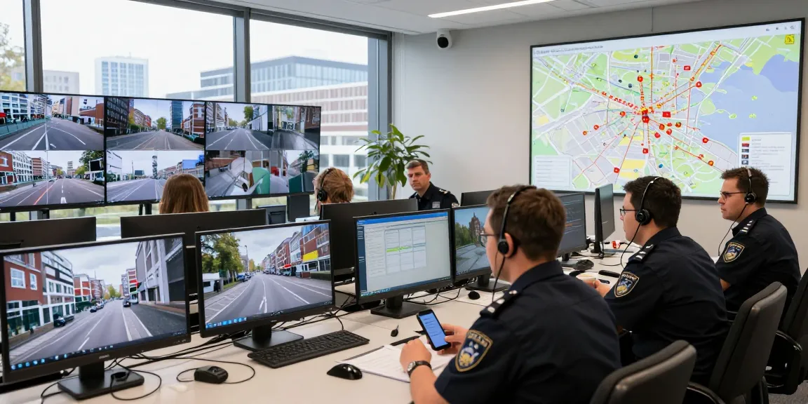 Professional security operations in Den Haag featuring monitoring systems and staff.