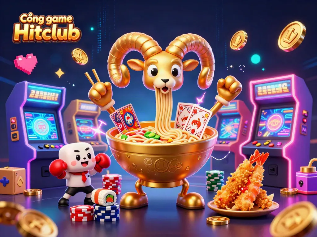 Engage in fun gameplay at Cổng game Hitclub with vibrant characters and casino elements.