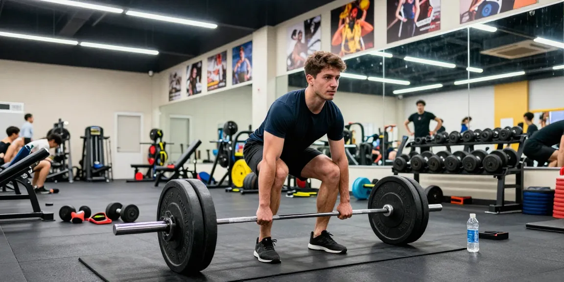 Prime Pharma Steroiden performance-enhancing workout scene in a modern gym.