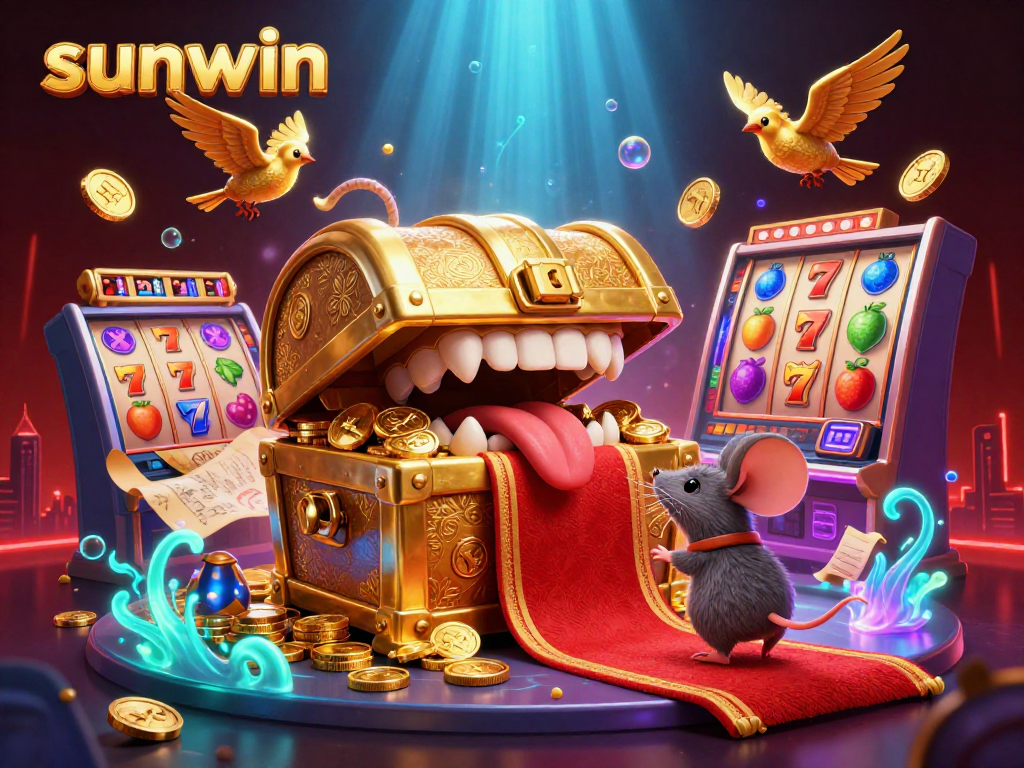 Spin to win on sunwin with vibrant slot reels and a treasure chest full of riches!