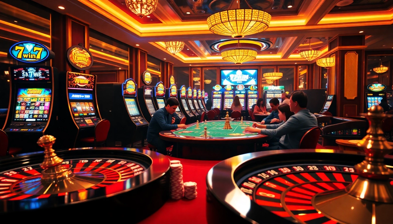 Experience high-stakes poker at 79win with lively atmosphere and vibrant casino elements.