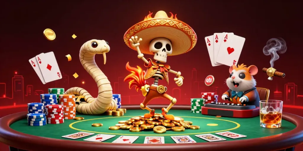 Engage in thrilling gameplay with hitclub-79 as a vibrant animated scene of poker and fun unfolds