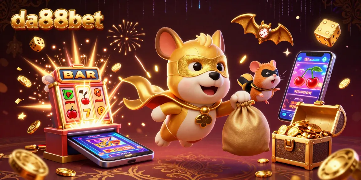 Experience the thrill of winning at da88bet with our 3D casino adventure featuring a superhero dog.