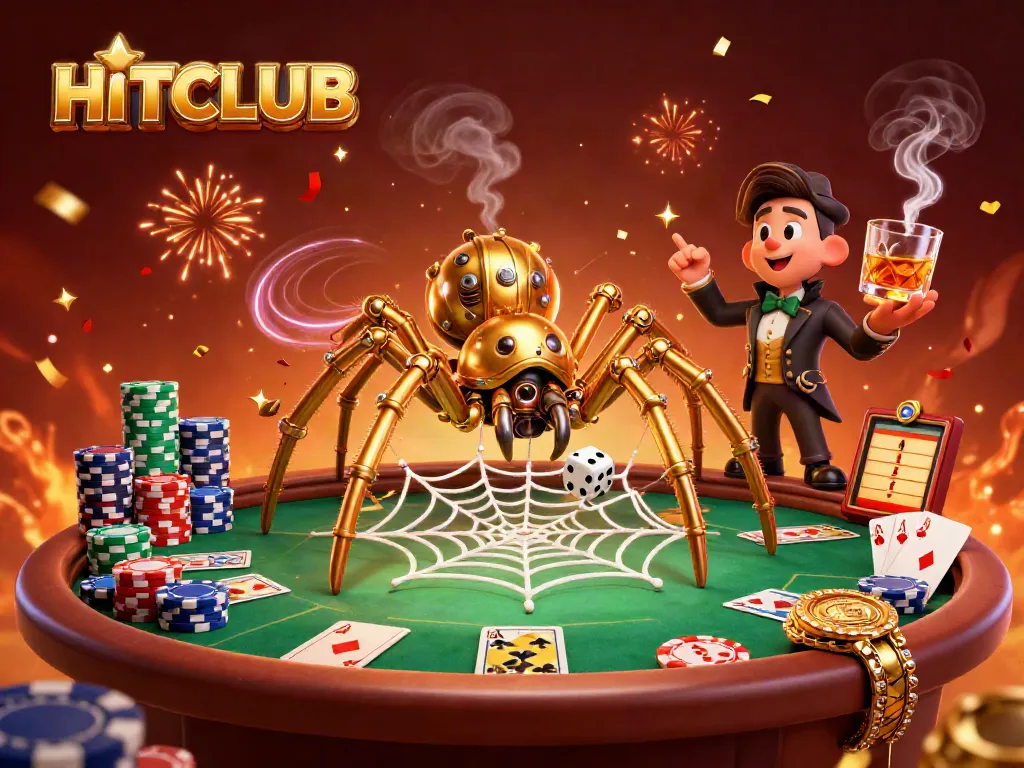 Engage with thrilling games at HITCLUB featuring a dynamic steampunk scene with poker elements.