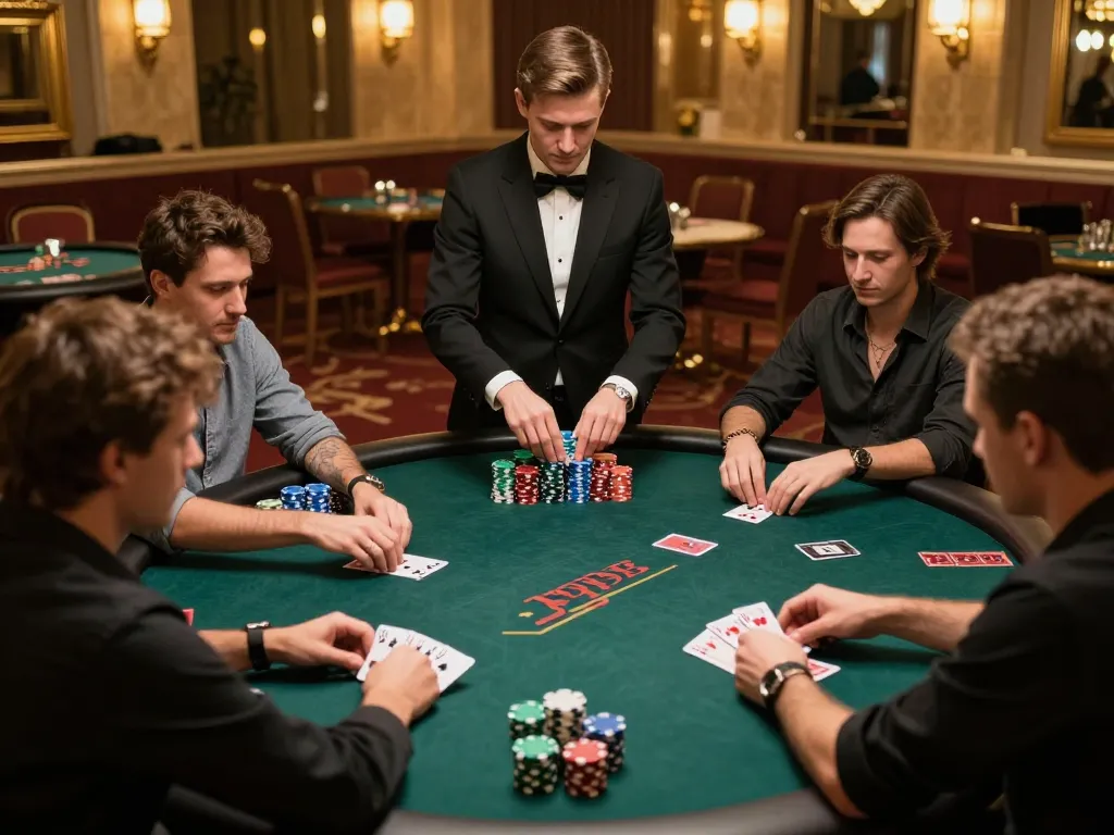 Players engaging in a high-stakes game at p789bet casino, showcasing strategy and excitement.