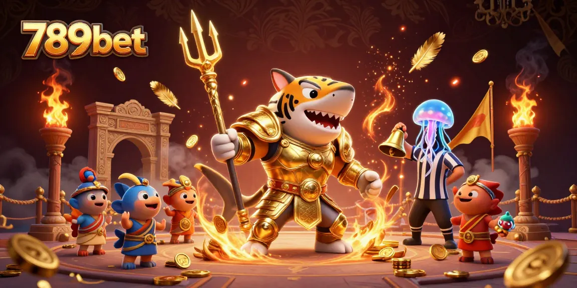 Experience exhilarating 789bet gaming with vibrant gold decorations in an underwater colosseum