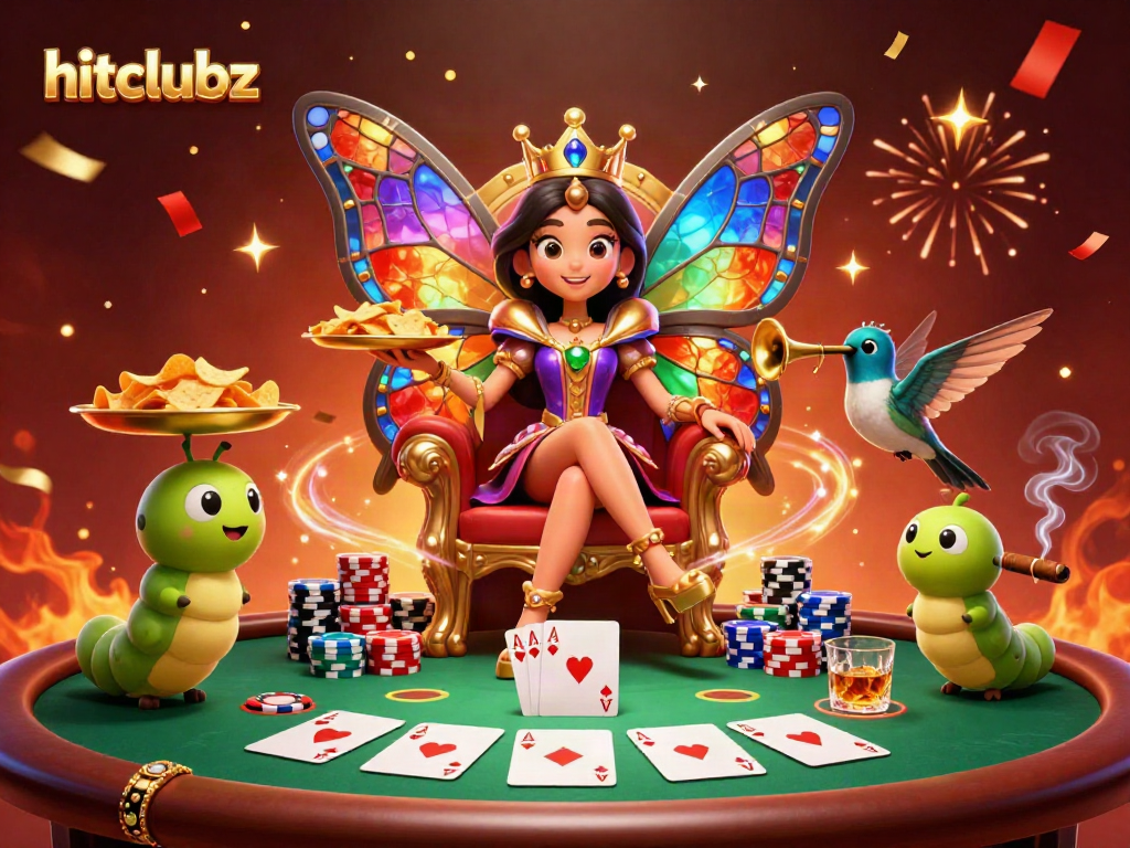 Experience vibrant gameplay excitement at hitclubz in a colorful 3D casino scene.