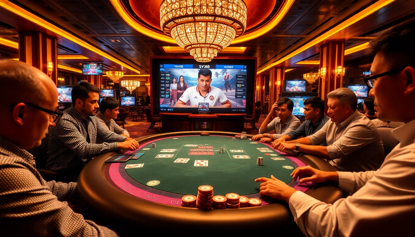Engage with the exciting betting scene at sv388 com featuring colorful chips and live action.